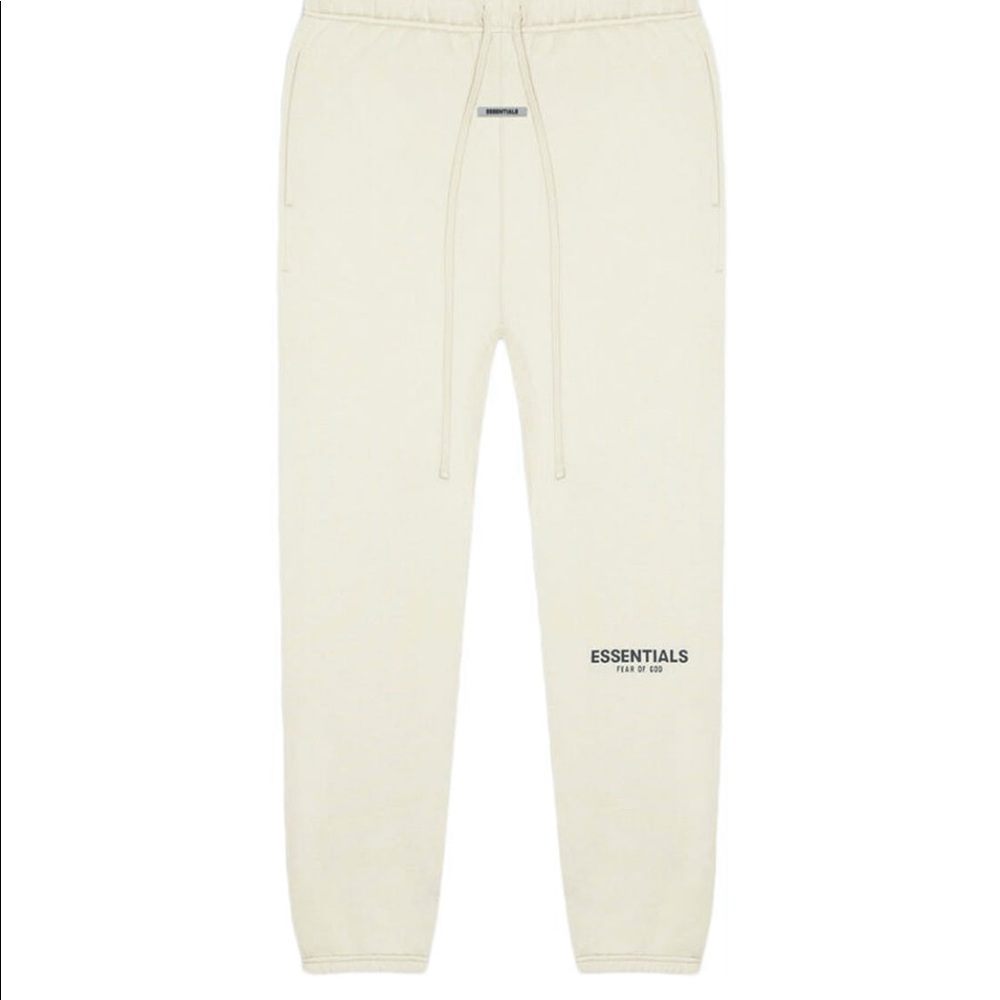 Cream Fear of God ESSENTIALS joggers XS